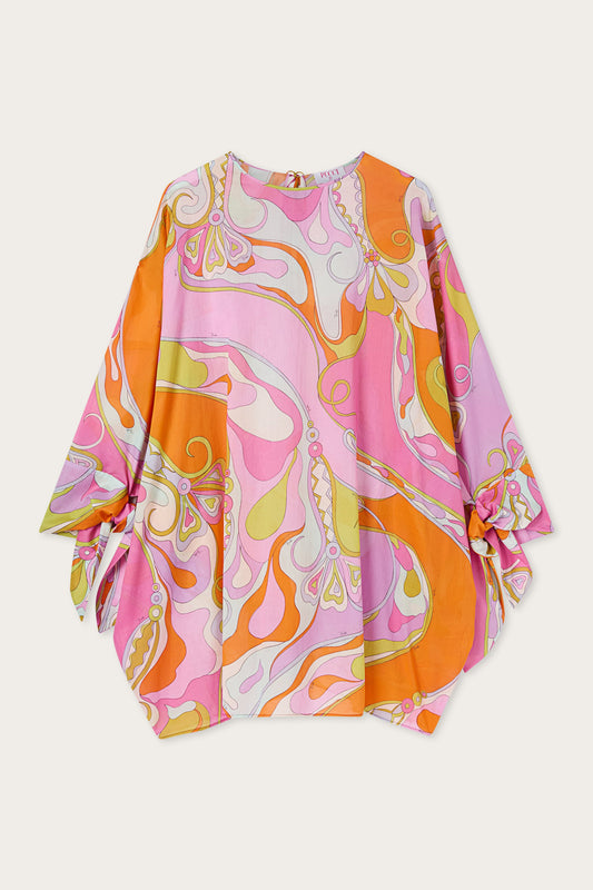 Orchidee Print Cotton Kaftan
