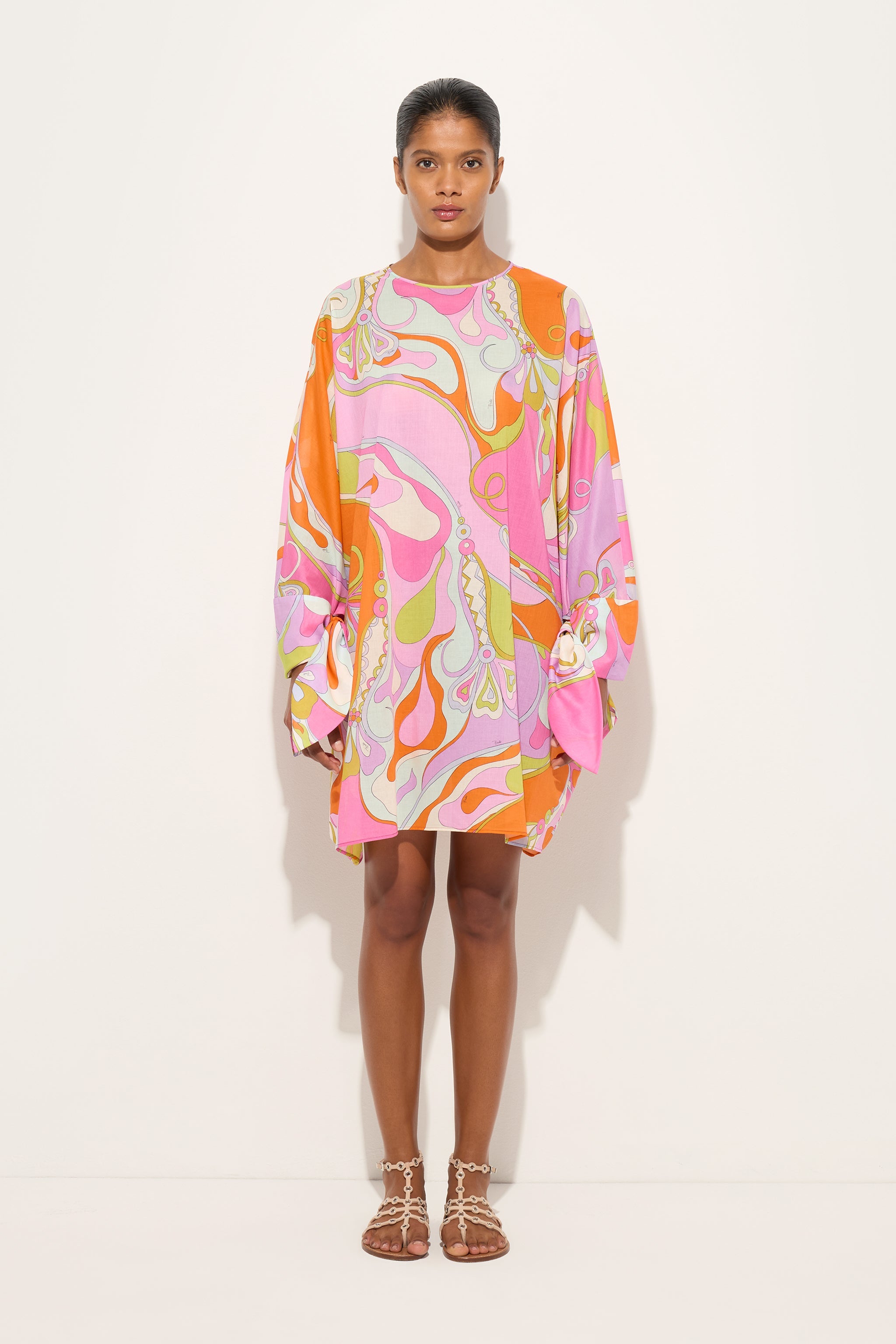Orchidee Print Cotton Kaftan – PUCCI