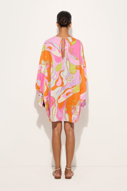 Orchidee Print Cotton Kaftan