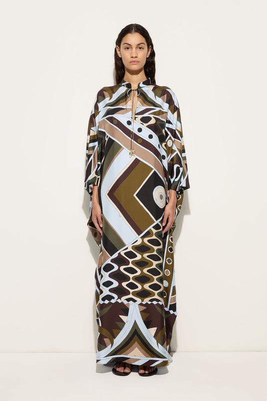 Vivara Print Silk Kaftan