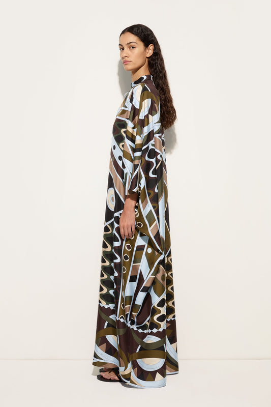 Vivara Print Silk Kaftan