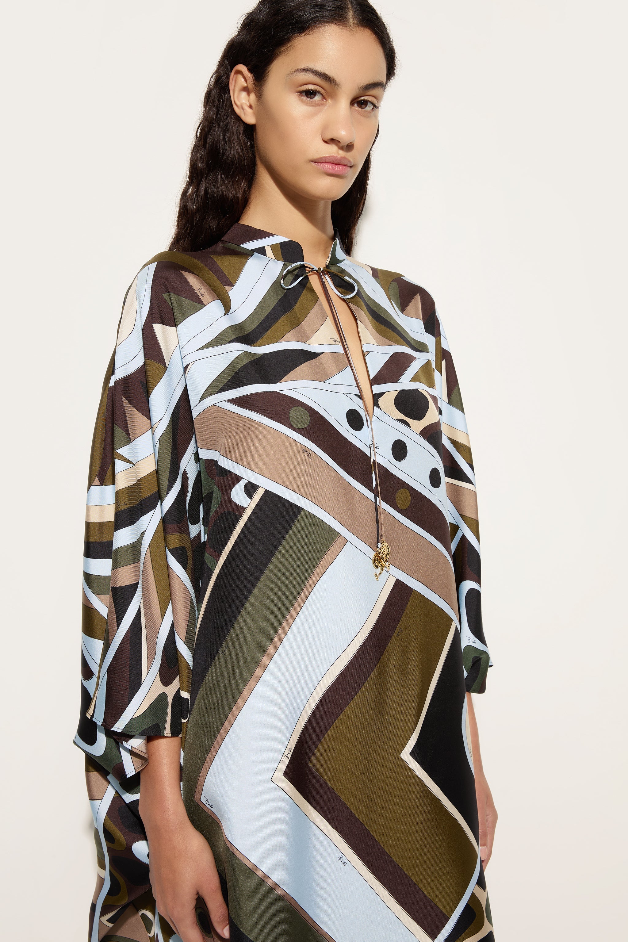 Vivara Print Silk Kaftan – PUCCI