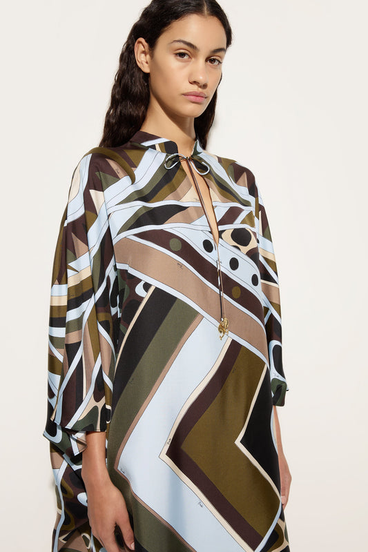 Vivara Print Silk Kaftan