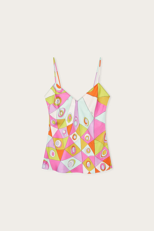 Occhi Print Silk Top