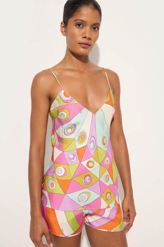 Occhi Print Silk Top