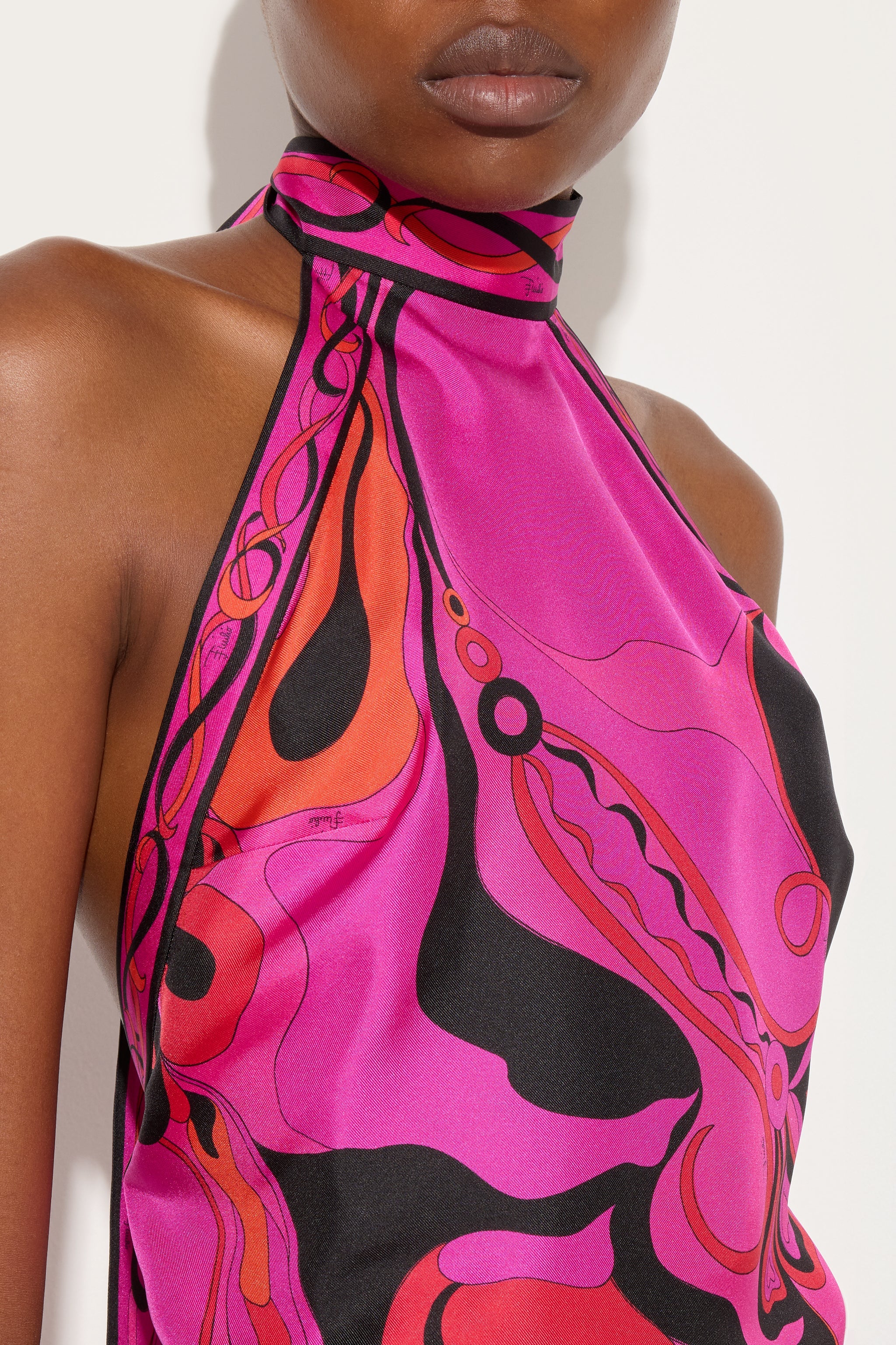 Orchidee Print Silk Top – PUCCI