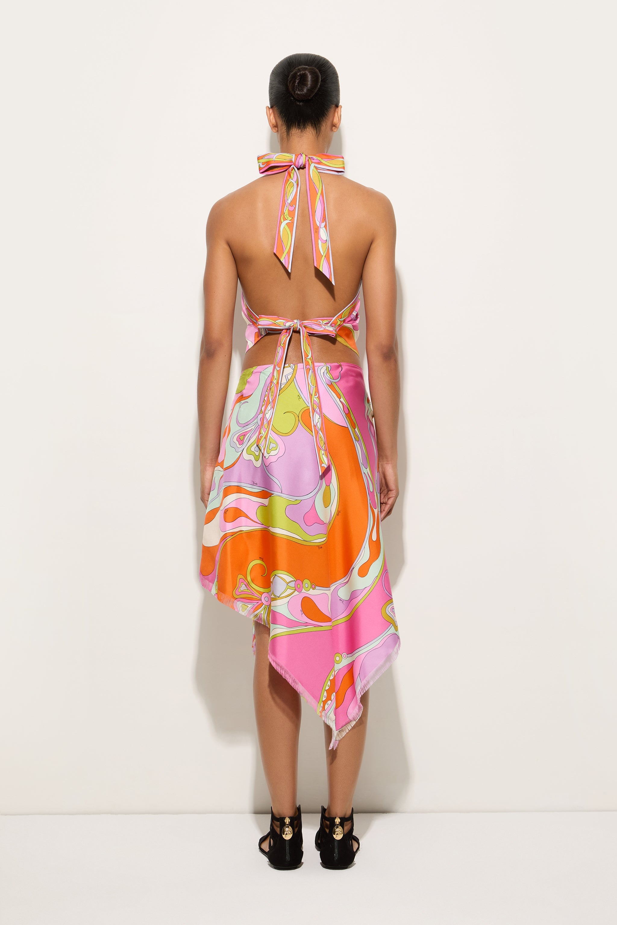 Orchidee Print Silk Top – PUCCI