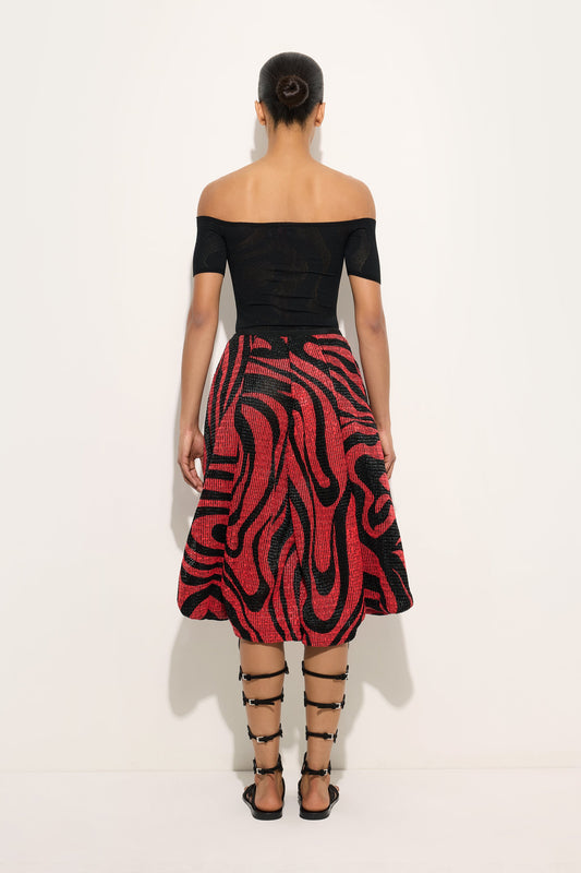 Marmo Print Rafia Wide Pants