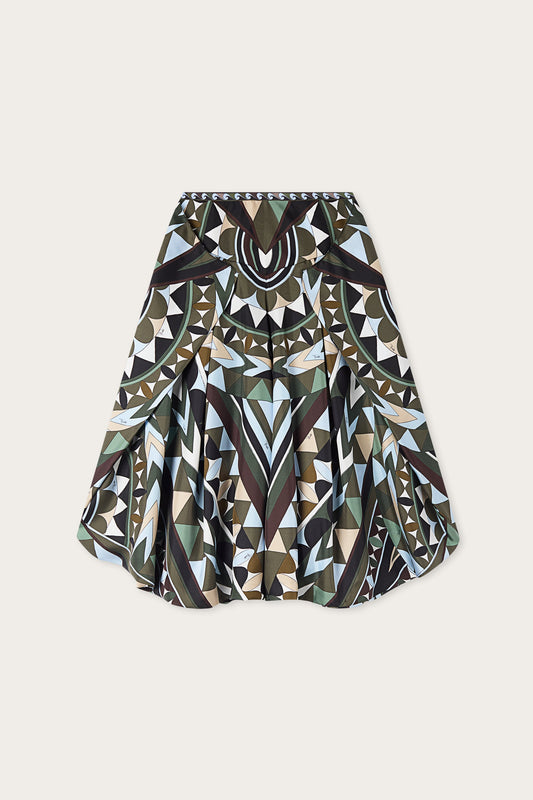 Manuba Print Wide Silk Pants