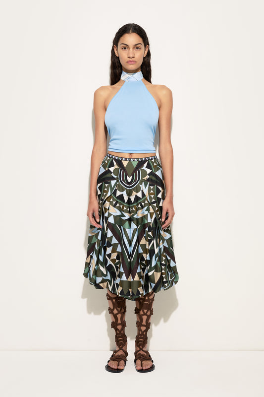 Manuba Print Wide Silk Pants