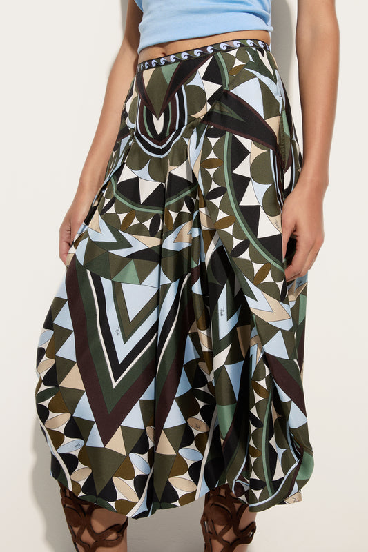 Manuba Print Wide Silk Pants