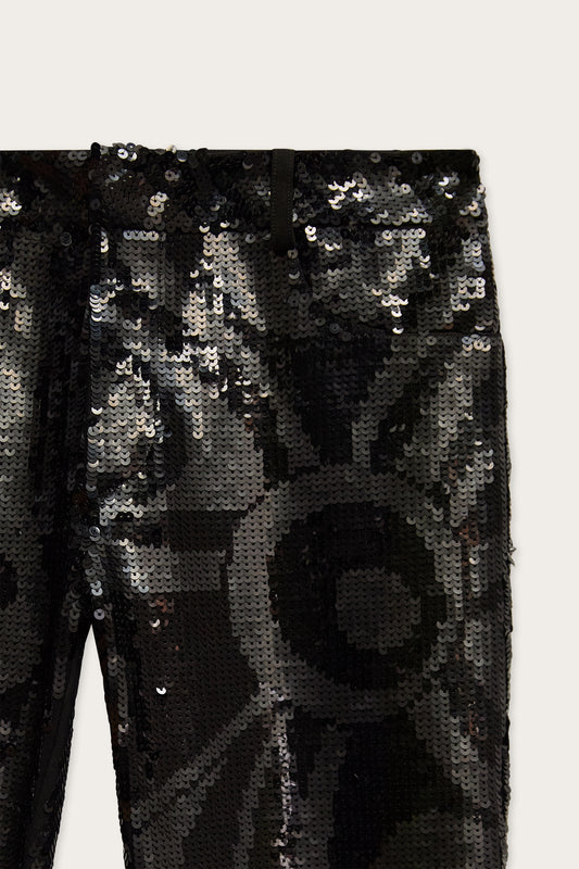Marmo Embroidered Bootcut Trousers