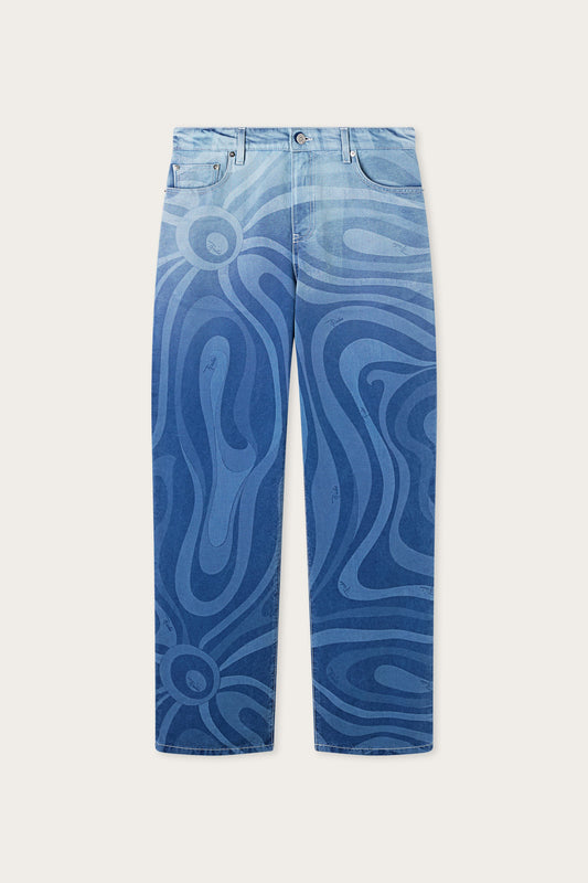Denim Trousers in Marmo
