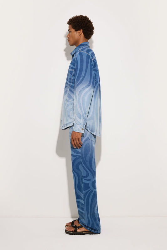 Denim Trousers in Marmo