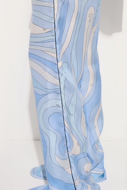 Marmo Print Silk Pants