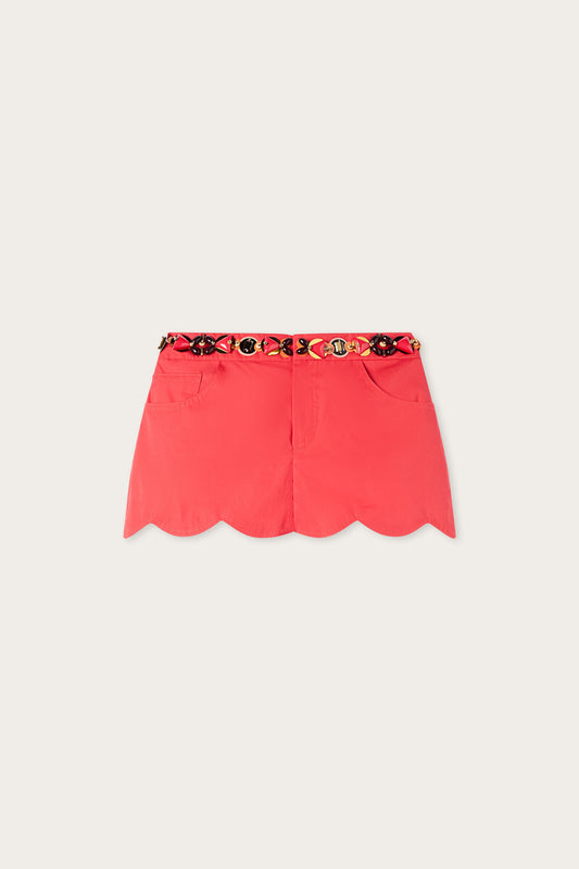 Scallop Trim Shorts
