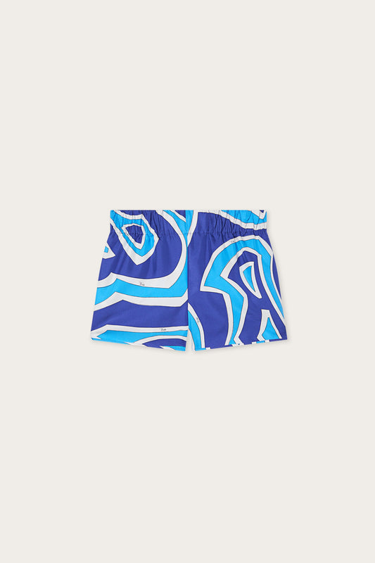 Labirinto Print Silk Shorts
