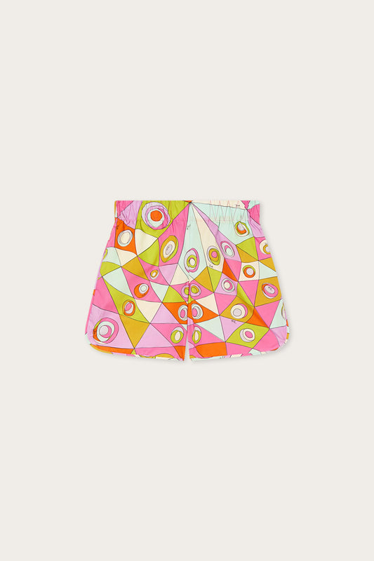 Occhi Print Popeline Shorts