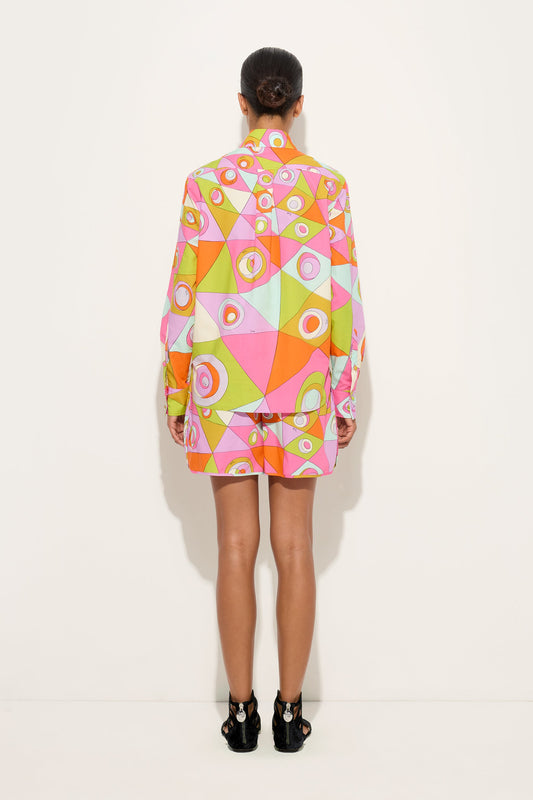 Occhi Print Popeline Shorts