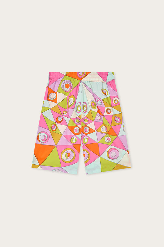 Occhi Print Popeline Shorts