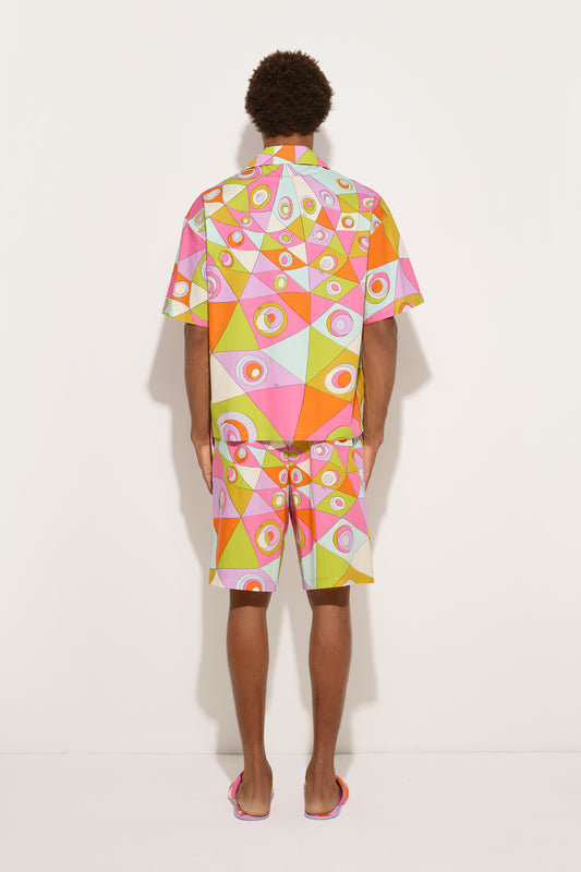 Occhi Print Popeline Shorts