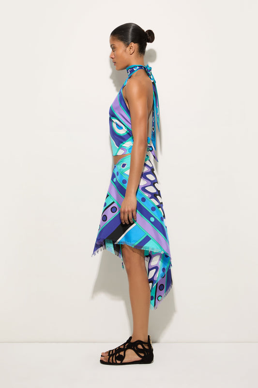 Vivara Print Silk Skirt