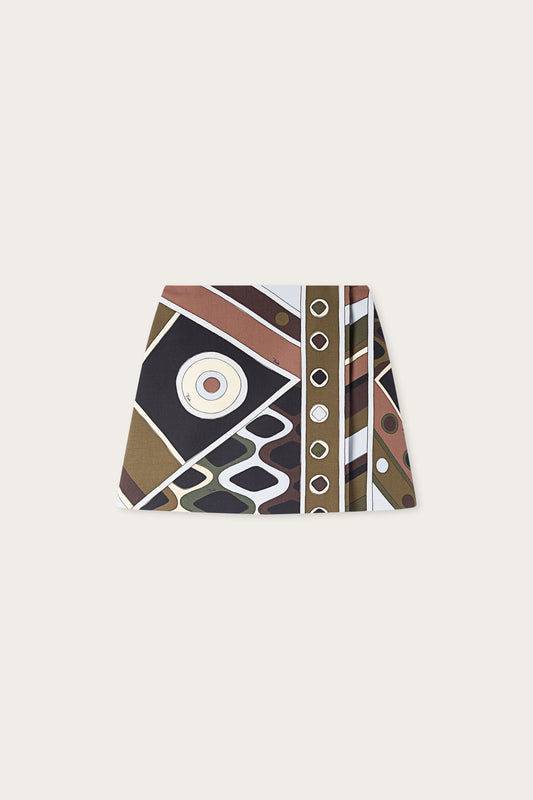 Vivara Print Cool Wool Skirt