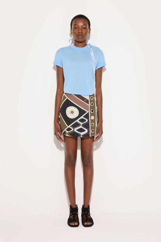 Vivara Print Cool Wool Skirt