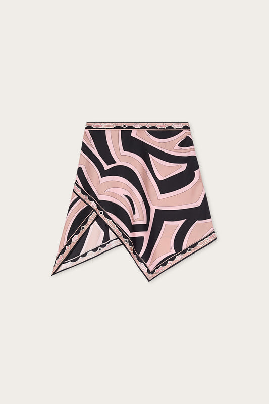 Labirinto Print Silk Scarf Skirt