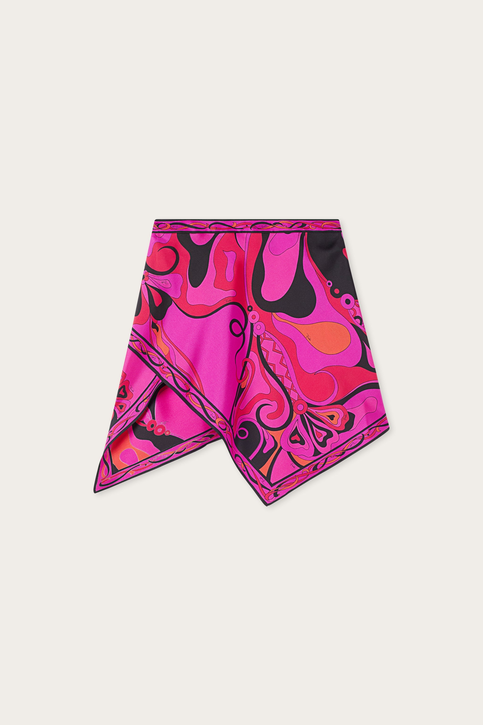 Orchidee Print Silk Scarf Skirt – PUCCI