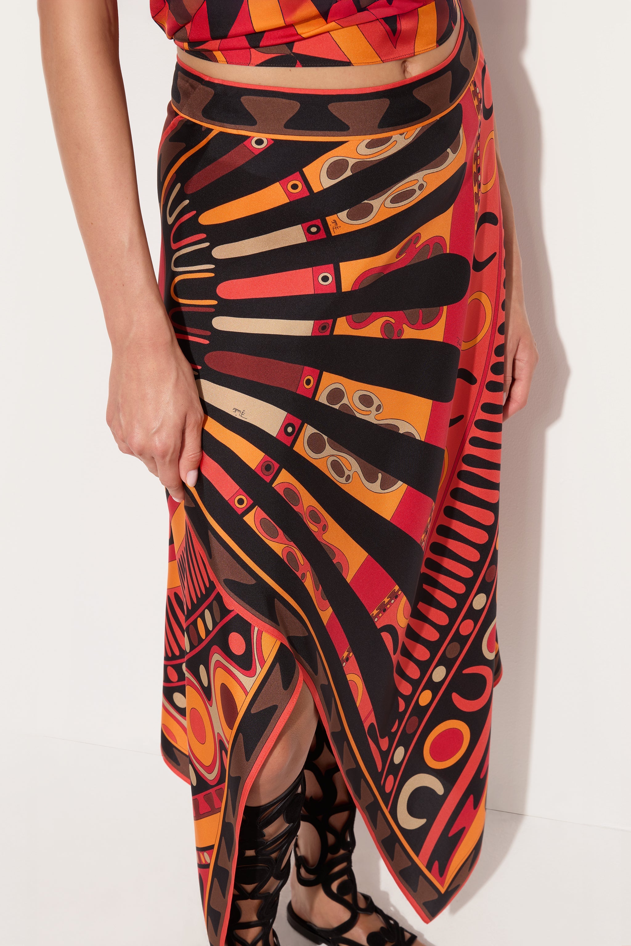 Soleil Print Silk Scarf Skirt – PUCCI
