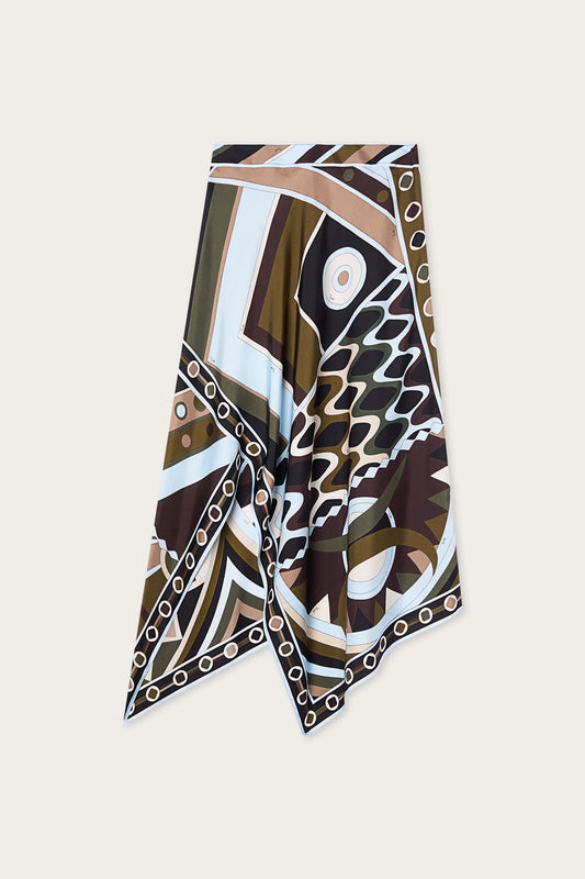 Vivara Print Silk Scarf Skirt