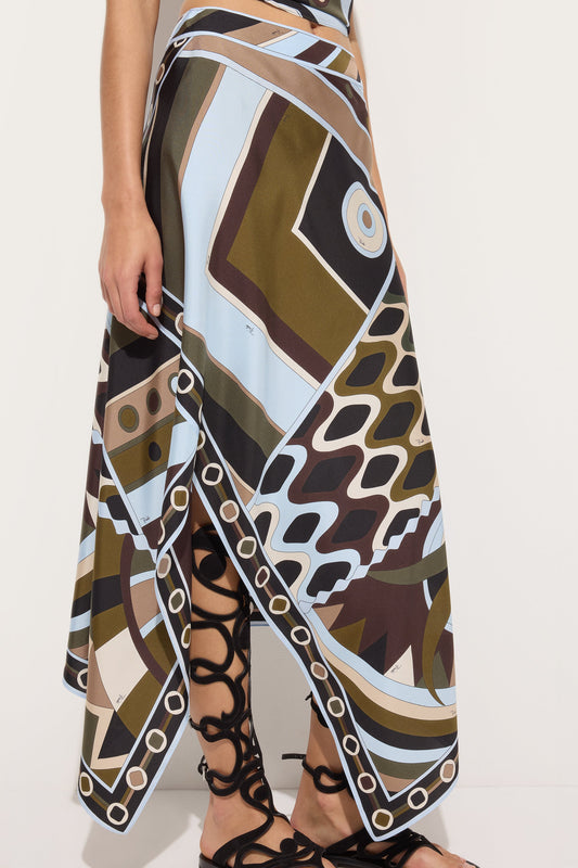 Vivara Print Silk Scarf Skirt