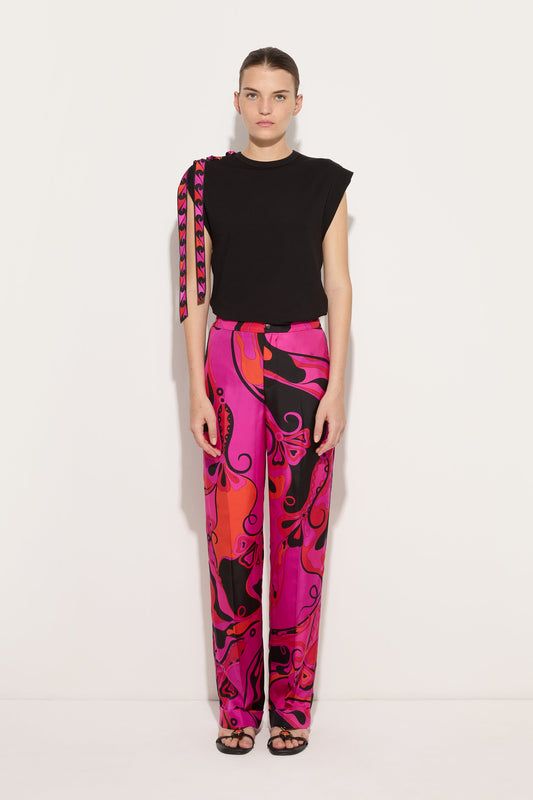 T-shirt with Foulard Detail