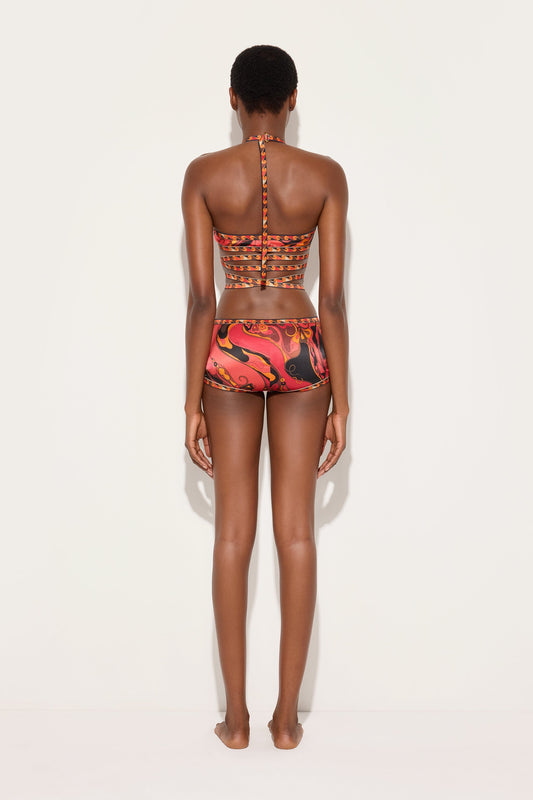 Orchidee Print Silk Coulotte