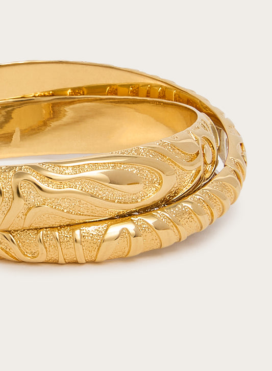 Marmo Brass Bracelet Set
