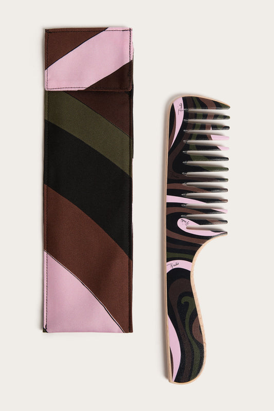 Marmo Print Comb with Silk Pouch