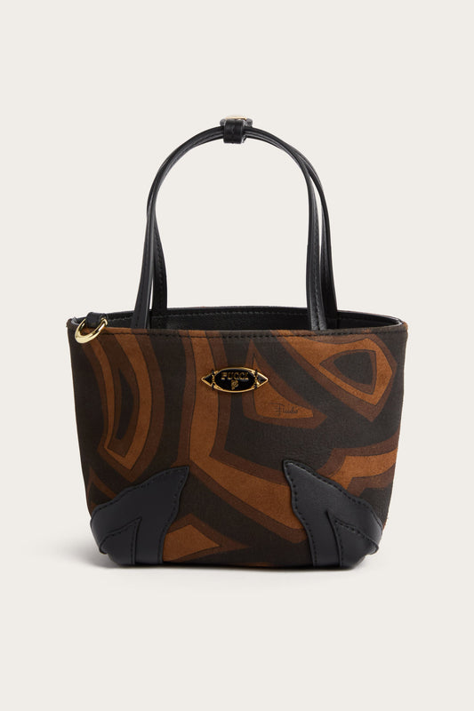 Palio Printed Suede Tote Bag