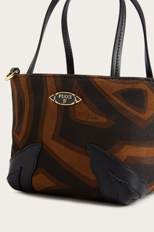 Palio Printed Suede Tote Bag