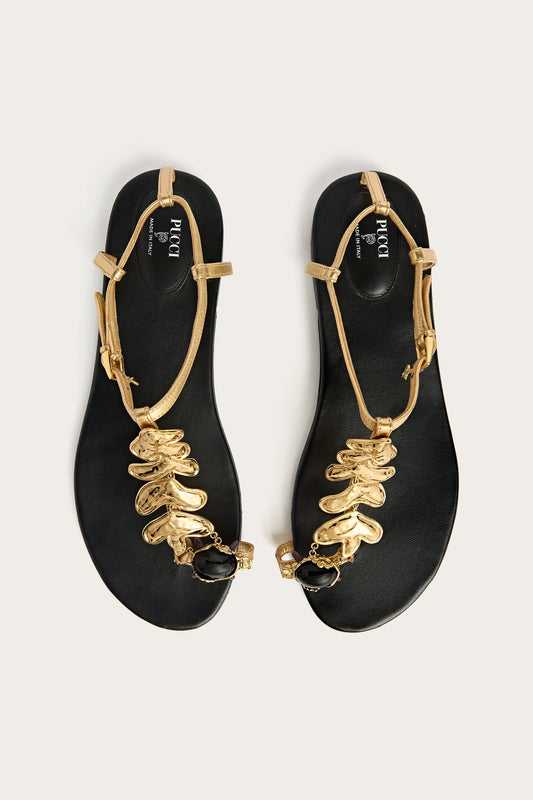 Nappa Leather Jewel Sandals