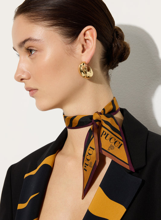 Foulard Bandeau in Seta in Stampe Baiadera e Fiamme