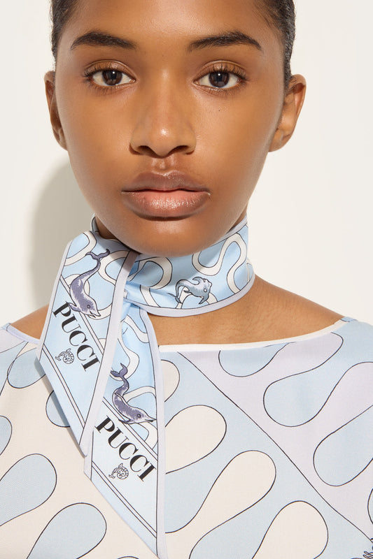 Mixed Print Silk Bandeau