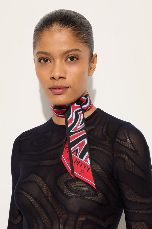 Mixed Print Silk Bandeau