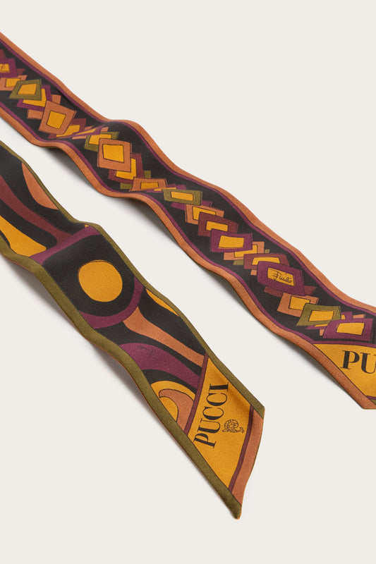 Mixed Print Silk Bandeau