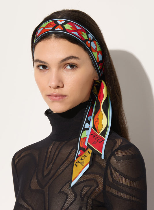 Mixed Print Silk Bandeau