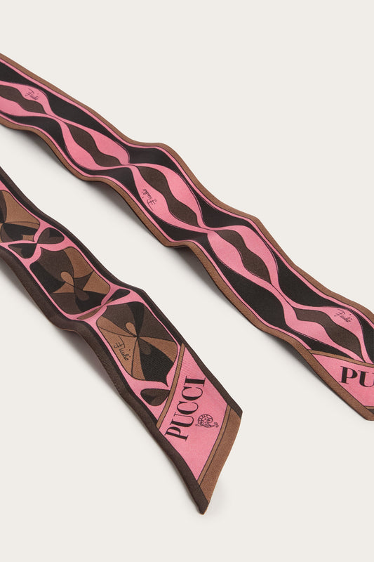 Foulard Bandeau in Seta con Mix di Stampe