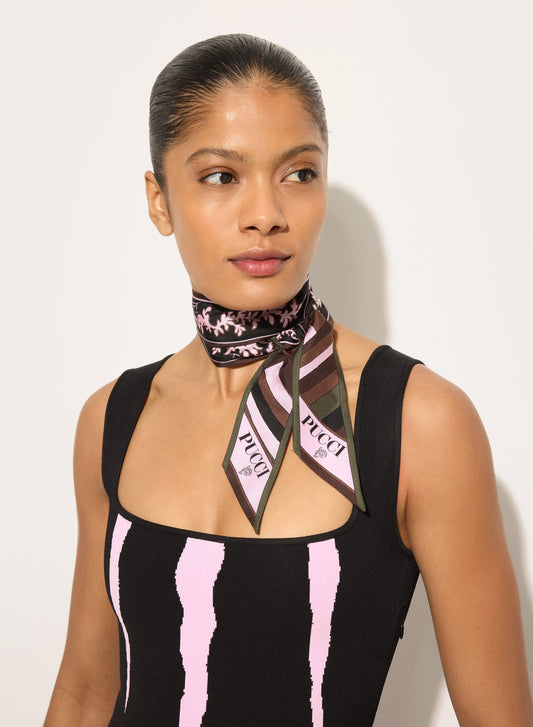 Mixed Print Silk Bandeau