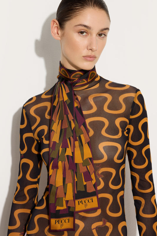 Mixed Print Silk Bandeau