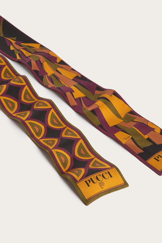 Mixed Print Silk Bandeau
