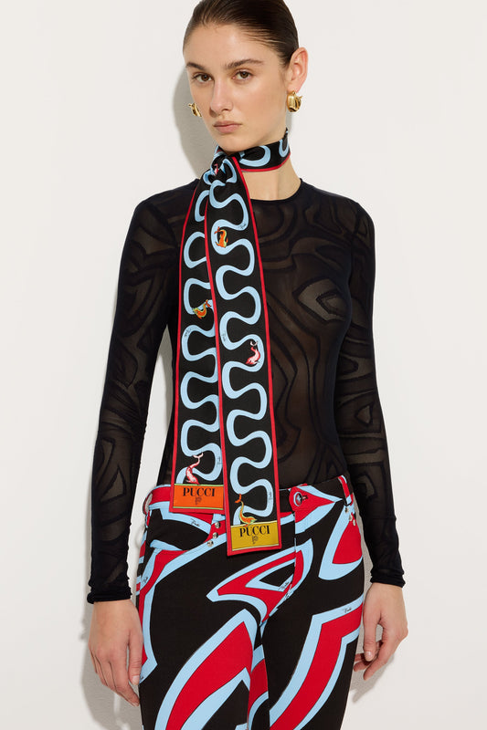 Mixed Print Silk Bandeau